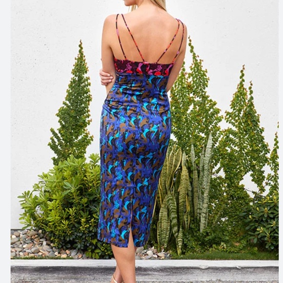 STAUD Plum Sapphire Sirens Sketching Dress - Picture 3 of 9